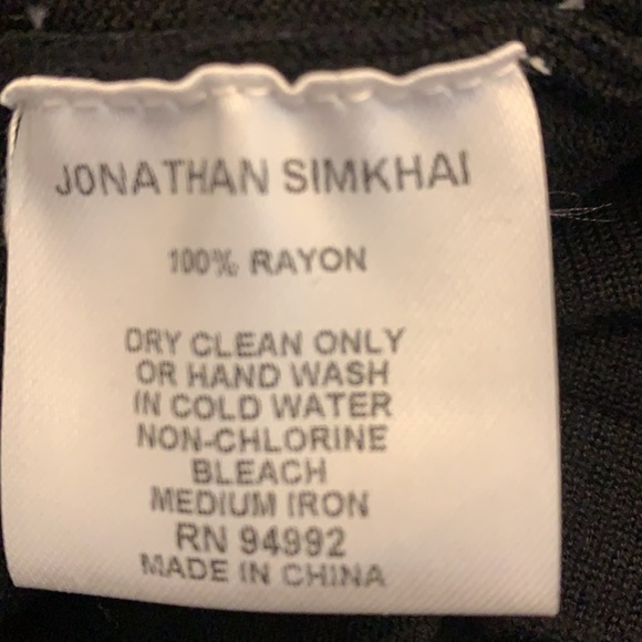 Jonathan Simkhai Black Midi Dress with Shoulder Cutouts - Picture 7 of 7